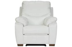 Collection Sorrento Leather Manual Recliner Chair - Cream